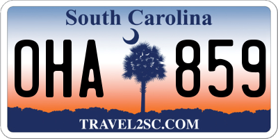 SC license plate OHA859