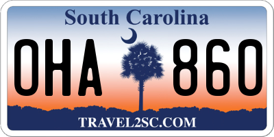 SC license plate OHA860