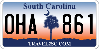 SC license plate OHA861