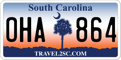 SC license plate OHA864