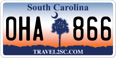 SC license plate OHA866