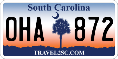 SC license plate OHA872