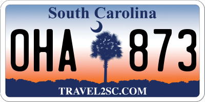 SC license plate OHA873