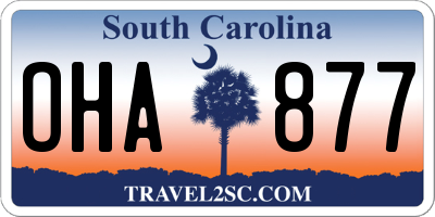 SC license plate OHA877