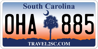 SC license plate OHA885