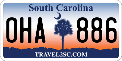 SC license plate OHA886