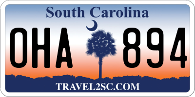 SC license plate OHA894