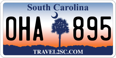 SC license plate OHA895