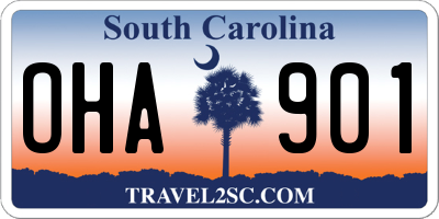 SC license plate OHA901