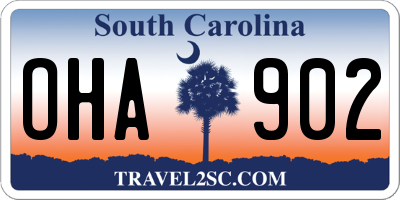 SC license plate OHA902