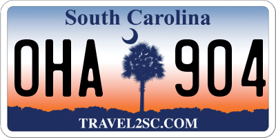 SC license plate OHA904