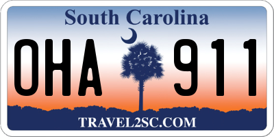SC license plate OHA911