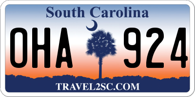 SC license plate OHA924