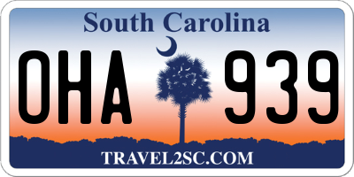 SC license plate OHA939