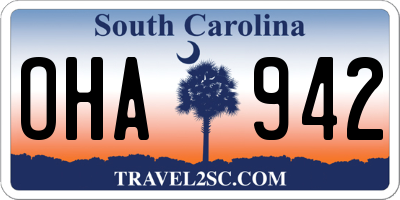 SC license plate OHA942