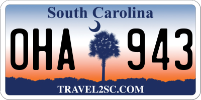 SC license plate OHA943