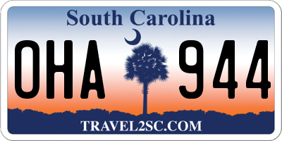 SC license plate OHA944