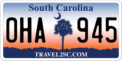 SC license plate OHA945
