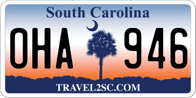 SC license plate OHA946