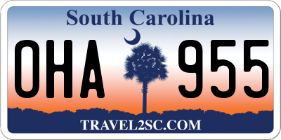 SC license plate OHA955