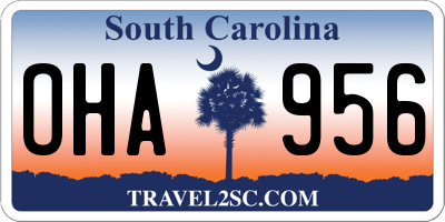 SC license plate OHA956