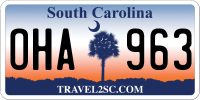SC license plate OHA963