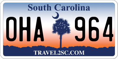 SC license plate OHA964