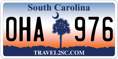 SC license plate OHA976