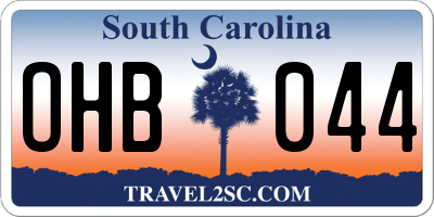 SC license plate OHB044