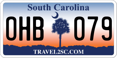 SC license plate OHB079