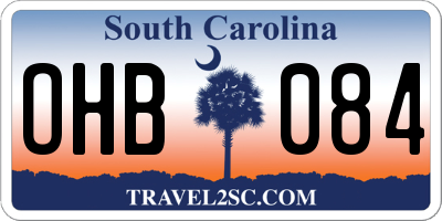 SC license plate OHB084