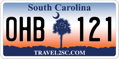 SC license plate OHB121