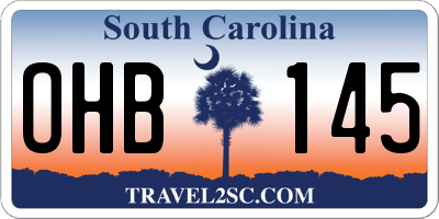 SC license plate OHB145