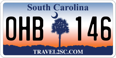 SC license plate OHB146