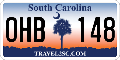 SC license plate OHB148