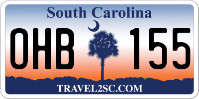 SC license plate OHB155