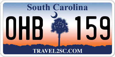 SC license plate OHB159