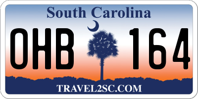 SC license plate OHB164