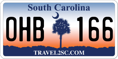 SC license plate OHB166