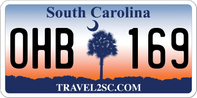 SC license plate OHB169