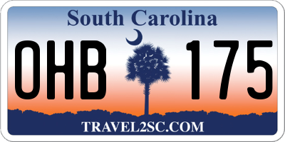 SC license plate OHB175