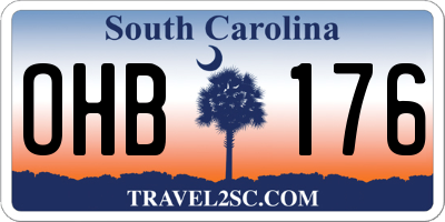 SC license plate OHB176
