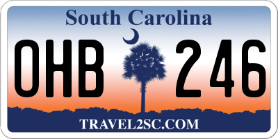 SC license plate OHB246