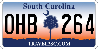 SC license plate OHB264