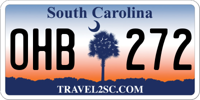 SC license plate OHB272