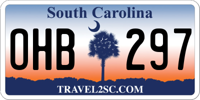 SC license plate OHB297