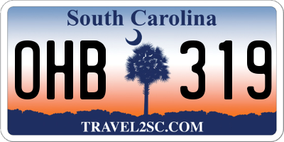 SC license plate OHB319
