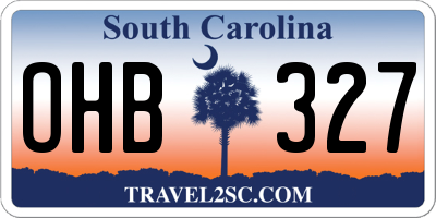 SC license plate OHB327