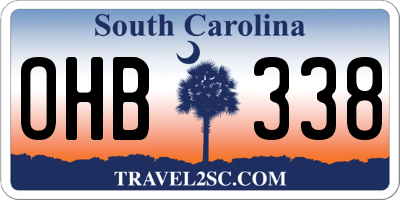 SC license plate OHB338