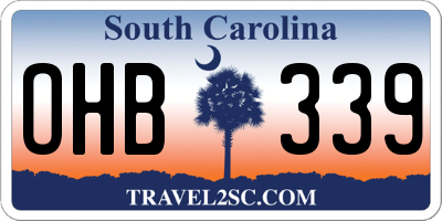 SC license plate OHB339